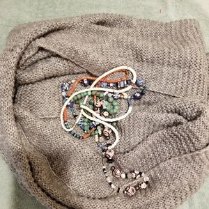 Long grey soft scarf